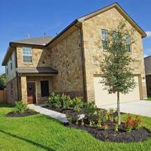 A house with a tree in the front yard